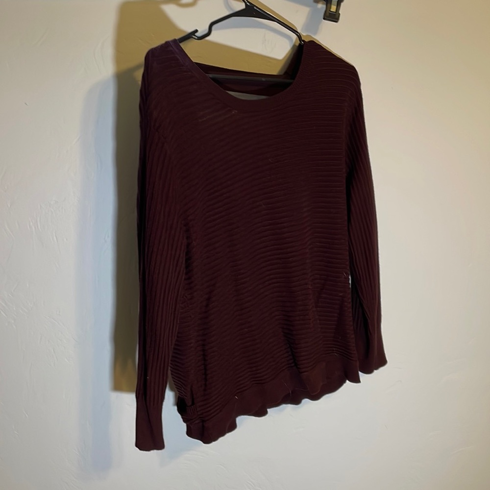 Purple Maroon cross back sweater
